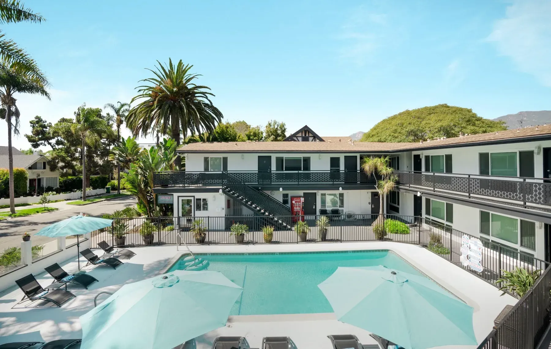 The pool at the Pacific Crest Hotel, Santa Barbara